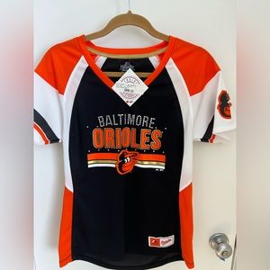 Baltimore oriole women’s fitted T-shirt with rhinestones